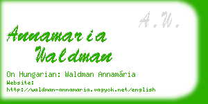 annamaria waldman business card