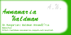 annamaria waldman business card